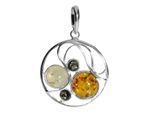 Kettenanhänger OSTSEE-SCHMUCK "Ostsee-Schmuck Anhänger Smilla Anhänger Smilla", weiß, Schmuckanhänger, Damen, 48 x 26mm, Silber 925 (Sterlingsilber), 5,3 g, Kettenanhänger
