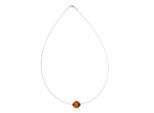 Collier OSTSEE-SCHMUCK "Ostsee-Schmuck Collier Bernsteinkugel 11 mm" Gr. 42, silber, Halsketten, Damen, 42cm, Bernstein, L: 42, Collier
