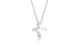 Kette mit Anhänger ELLI "Kreuz 925 Sterling Silber", silber, Halsketten, Damen, 45, ohne Stein, Silber 925 (Sterlingsilber), L: 45
