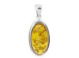 Kettenanhänger OSTSEE-SCHMUCK "Ostsee-Schmuck Anhänger Classic 24x12 mm", weiß, Schmuckanhänger, Damen, 37 x 16mm, Silber 925 (Sterlingsilber), 5,1 g, Kettenanhänger