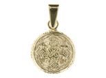 Kettenanhänger OSTSEE-SCHMUCK "Ostsee-Schmuck Anhänger Hiddensee 13 mm rund", gelb, Schmuckanhänger, Damen, 21 x 13mm, Gelbgold 333, 2 g, Kettenanhänger