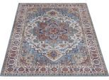 Teppich LUXOR LIVING "Prima 3", blau, B:80cm H:7mm L:150cm, Kunstfaser, Teppiche, Teppich, Kurzflor, Orient-Optik, Vintage Design, auch als Läufer erhältlich