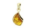 Kettenanhänger OSTSEE-SCHMUCK "Ostsee-Schmuck Anhänger Jula 23 mm Anhänger Jula 23 mm", gelb, Schmuckanhänger, Damen, 23 x 11mm, Gelbgold 333, 1,6 g, Kettenanhänger