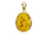 Kettenanhänger OSTSEE-SCHMUCK "Ostsee-Schmuck Anhänger Classic 18x13 mm", gelb, Schmuckanhänger, Damen, 31 x 16mm, Gelbgold 333, 4 g, Kettenanhänger
