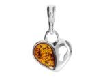 Kettenanhänger OSTSEE-SCHMUCK "Ostsee-Schmuck Anhänger Herz Anhänger Herz", weiß, Schmuckanhänger, Damen, 20 x 12mm, Silber 925 (Sterlingsilber), 1,2 g, Kettenanhänger