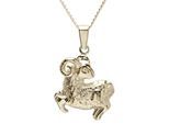 Kette mit Anhänger OSTSEE-SCHMUCK "Ostsee-Schmuck Kette mit Anhänger Tierkreiszeichen Widder" Gr. 45, gold, Halsketten, Damen, 45cm, Gelbgold 333, L: 42