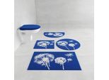 Badematte GRUND "Pusteblume, Badvorleger, Badezimmer Teppich, sehr weich", blau, H:20mm, Polyacryl, Badematten, Badematte, weiche Haptik, auch als 2-teiliges Set erhältlich, Made in Europe