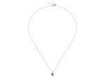 Kette mit Anhänger SMART JEWEL "mit farbigen Ziersteinen, Silber 925", lila, Halsketten, Damen, 45cm, Silber 925 (Sterlingsilber)