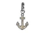 Kettenanhänger DUR "DUR Anhänger Hoffnung 2.0 - Strandsand", weiß, Schmuckanhänger, Damen, 17 x 8mm, Silber 925 (Sterlingsilber), 0,5 g, Kettenanhänger