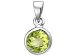 Kettenanhänger JOBO "Anhänger mit Peridot", silber (silber 925, hellgrün), Schmuckanhänger, Damen, Silber 925 (Sterlingsilber), Kettenanhänger, 925 Silber