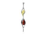 Kettenanhänger OSTSEE-SCHMUCK "Ostsee-Schmuck Anhänger Juna Anhänger Juna", weiß, Schmuckanhänger, Damen, 70x11mm, Silber 925 (Sterlingsilber), 4,3 g, Kettenanhänger