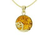 Kette mit Anhänger OSTSEE-SCHMUCK "Ostsee-Schmuck Kette mit Anhänger Windflüchter 16 mm" Gr. 50, gold, Halsketten, Damen, 50cm, Gelbgold 333, L: 42
