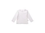 Langarmshirt LILIPUT "weiß, schilf und hellblau", Mädchen, Gr. 62/68, bunt (mehrfarbig), 100% Baumwolle, unifarben, normal, Rundhals, Shirts Langarmshirt, mit Druckknöpfen auf der Schulter