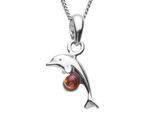 Kette mit Anhänger OSTSEE-SCHMUCK "Ostsee-Schmuck Kette mit Anhänger Delphin" Gr. 50, silber, Halsketten, Damen, 50cm, Silber 925 (Sterlingsilber), L: 40