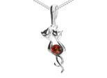 Kette mit Anhänger OSTSEE-SCHMUCK "Ostsee-Schmuck Kette mit Anhänger Katze Kette mit Anhänger Katze" Gr. 45, silber, Halsketten, Damen, 45cm, Silber 925 (Sterlingsilber), L: 40