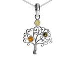 Kette mit Anhänger OSTSEE-SCHMUCK "Ostsee-Schmuck Kette mit Anhänger Lebensbaum" Gr. 45, silber, Halsketten, Damen, 45cm, Silber 925 (Sterlingsilber), L: 42