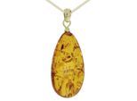 Kette mit Anhänger OSTSEE-SCHMUCK "Ostsee-Schmuck Kette mit Anhänger Tropfen ca. 30 mm lang" Gr. 42, gold, Halsketten, Damen, 42cm, Gelbgold 333, L: 42