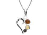 Kette mit Anhänger OSTSEE-SCHMUCK "Ostsee-Schmuck Kette mit Anhänger Herz Kette mit Anhänger Herz" Gr. 42, silber, Halsketten, Damen, 42cm, Silber 925 (Sterlingsilber), L: 40