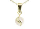 Kette mit Anhänger OSTSEE-SCHMUCK "Ostsee-Schmuck Kette mit Anhänger Ina Kette mit Anhänger Ina" Gr. 42, gold, Halsketten, Damen, 42cm, Gelbgold 333, L: 42
