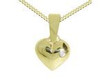 Kette mit Anhänger OSTSEE-SCHMUCK "Ostsee-Schmuck Kette mit Anhänger Herz Kette mit Anhänger Herz" Gr. 45, gold, Halsketten, Damen, 45cm, Gelbgold 333, L: 42