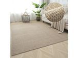 Teppich S.OLIVER "Lenni" Gr. 4, beige (dunkelbeige), B:160cm H:10mm L:230cm, Kunstfaser, Teppiche, Teppich, Uni-Farben, kurzflor, waschbar, Wohnzimmer, Schlafzimmer