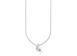Kette mit Anhänger BRUNO BANANI "Schmuck Geschenk", silber (silberfarben, kristallweiß), Halsketten, Damen, Silber 925 (Sterlingsilber), L: 45 B: 1mm, mit Zirkonia (synth.), B:1mm