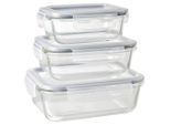 Homeware Profession. Vorratsdosenset , Klar , Kunststoff , 3-teilig , 0,35 l , 21.5x16x14 cm , Lfgb , hitzebeständig, lebensmittelecht , Küchenzubehör, Vorratsbehälter, Vorratsdosen
