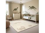 Teppich THE CARPET "Elisa Kids", beige (creme), B:140cm H:12mm L:200cm, Teppiche, Teppich, Kids Kinderzimmer Teppich strapazierfähig und pflegleicht