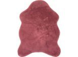 Fellteppich ASTRA "Elda, Kunstfell", rot (bordeaux), B:55cm H:13mm L:80cm, Kunstfaser, Teppiche, Fellteppich, Dekofell, kuschelweich, Wohnzimmer, Kinderzimmer, Kaninchenhaptik