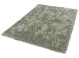Hochflor-Teppich "Heaven" Gr. 2, grün (salbeigrün), B:80cm H:50mm L:150cm, Kunstfaser, SCHÖNER WOHNEN-KOLLEKTION, Teppiche, besonders weich durch Microfaser, Wohnzimmer