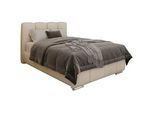 Panda Möbel Polsterbett Zaira 120 x 200 cm mit Bettkasten und Lattenrost, 7-Zonen-Taschenfederkernmatratratze Cira (24 cm) – Beige , Holz , Mode , 90x200 cm , Oeko-Tex® Standard 100 , Schlafzimmer, Betten, Polsterbetten