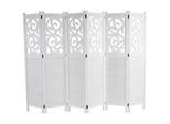 MCW Paravent Weiß , Holz , 241x170x2 cm , Wohnzimmer, Raumteiler, Paravents