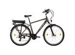 KS Cycling Elektrofahrrad , Grau , Metall , 21x116x188 cm , male , Antirutschpedale, Rücklicht, Seitenständer, Frontscheinwerfer, höhenverstellbarer Komfortsitz , Freizeit & Co, Sport & Fitness, Fahrräder