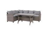 Ambia Garden Loungegarnitur, Grau, Metall, Kunststoff, Textil, 3-teilig, 234x178 cm, UV-beständig, Loungemöbel, Gartenlounge-Sets