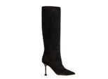 Ninalilou Stiefel - Black Suede Boots With Chic Button Detail - Gr. 36,5 (EU) - in Schwarz - für Damen