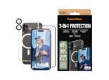 PanzerGlass Displayschutzglas »3-in-1 Protection« für Apple iPhone 16 Set, bestehend aus Ultra-Wide Fit Glass, Hoops, Case, 3 Stk. tlg. Displayschutzfolie, Set, Kameraglas, Cover, MagSafe, kratz- & stossfest