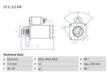 BOSCH Starter 0986023380 für Ford Volvo