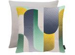 Dekokissen APELT "Ben", gelb (grau, blau, gelb, grün, bedruckt), B:48cm H:5cm L:48cm, Polyester, Dekokissen_Sitzkissen_Kissenhüllen