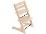 Stokke Hochstuhl , Naturfarben , Holz , Buche , massiv, Hartholz , 46x79x49 cm , Fussstütze verstellbar, Sitzfläche verstellbar, speichel- und