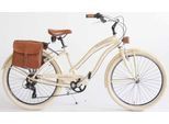 Cruiser "CRUISER Sun on the beach LADY" Gr. 43, beige (beige, beige), VENICE - I LOVE ITALY, Fahrräder, 43cm, 26 Zoll (66,04cm), für Damen, Kettenschaltung