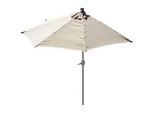 MCW Sonnenschirm Halbrund UV 50+ Cremeweiß , Weiß , Textil , 285x145 cm , Sonnen- & Sichtschutz, Sonnenschirme