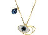 Kette mit Anhänger SWAROVSKI "Symbolica Böser Blick magisches Auge", blau (gelbgoldfarben, metallfarben, blau,schwarz,kristallklar), Halsketten, Damen, Metall, L: 45, mit Swarovski Kristall