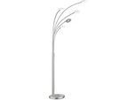 Led-Stehleuchte , Chromfarben, Nickelfarben , Glas , länglich , F , 225 cm , Reach, Ce , drehbar, 3-fach schaltbar, stufenverstellbar, Stufenschalter, Farbtemperaturwechsler , Lampen & Leuchten, Leuchtenserien