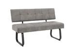 Mid.you Sitzbank , Dunkelgrau , Textil , Vintage , 140x90x64 cm , Typenauswahl , Esszimmer, Bänke, Sitzbänke