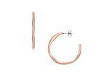 Paar Creolen SKAGEN "Schmuck Geschenk Edelstahl MODERNE STAK", rosa (roségoldfarben, edelstahlfarben), Ohrringe, Damen, Edelstahl