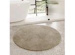 Badematte HOMIE LIVING "Porto Azzurro", beige (hell taupe), H:30mm, Polyester, Badematten, Badematte, Badteppich, uni, rechteckig & rund, waschbar, Badezimmerteppich