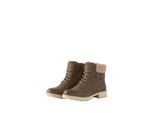 TOM TAILOR Damen Wasserdichte Stiefel mit Fütterung, beige, Uni, Gr. 36