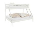 Linea Natura Etagenbett, Weiß, Holz, Buche, massiv, 2-Zonen, Höhe ca. 20 cm, 140x200 cm, Federholzleisten verleimt, Kinder- & Jugendzimmer, Kindermöbel, Kinderbetten, Etagenbetten
