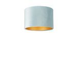 Leuchtenschirm Velour, Hellblau, Metall, Textil, Federn, zylindrisch, E27, 24 cm, Lampen & Leuchten, Innenbeleuchtung, Lampenschirme