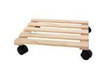 Pflanzenroller 35/35 cm , Holz , 35x8x35 cm , Wohnzimmer, Wohnzimmertische, Blumenständer